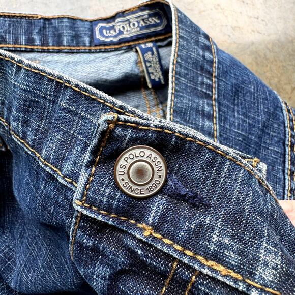 Crazy Vintage‎ Baggy Y2K Embroidered Polo Jeans - Picture 6 of 7